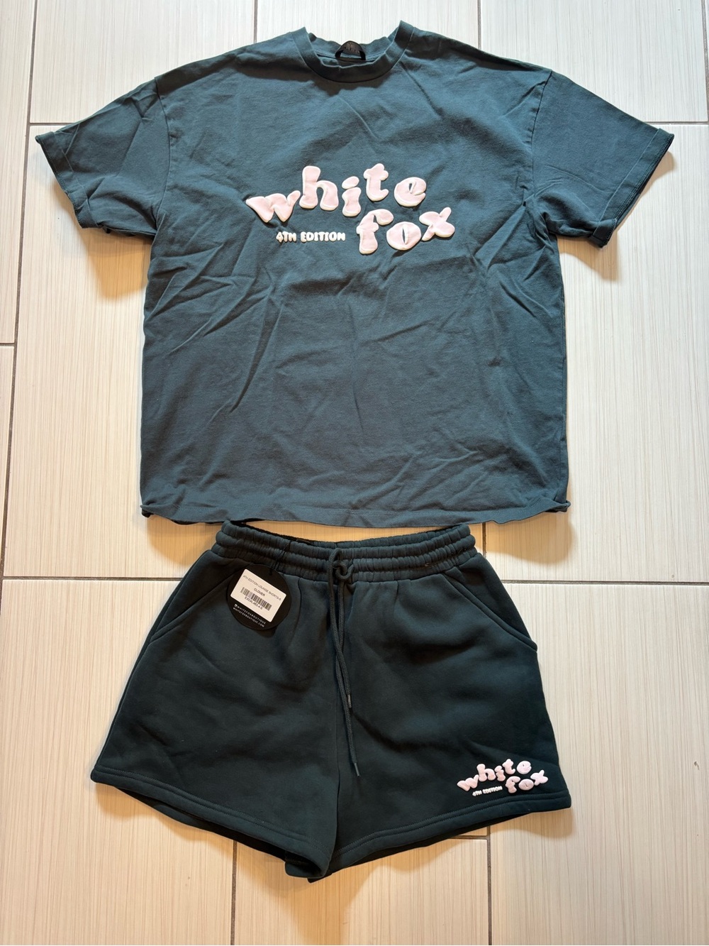 White Fox Boutique Graphic Tee and Lounge Shorts Set